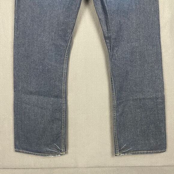 Tommy Hilfiger Jeans Mens 34x32 Blue Bootcut High Rise Dark Wash Denim - Picture 7 of 14